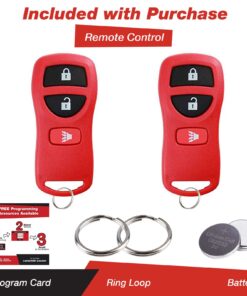KeylessOption Keyless Entry Remote Control Car Key Fob Replacement for KBRASTU15, CWTWB1U733-Red (Pack of 2) Red 11 71g5AKyeL
