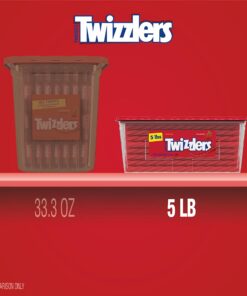 TWIZZLERS Twists Strawberry Flavored Licorice Style, Low Fat Candy Tub, 5 lb 5 Pound (Pack of 1) 22 71g5GWDHCIL