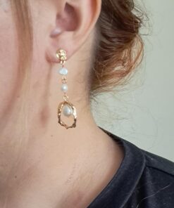 Baroque Pearl Drop 14K Gold Statement Dangle Earrings for Women Modern Irregular Pearl 23 71g5I7oYIIL