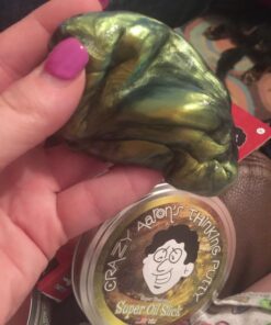 Crazy Aaron's Thinking Putty - Super Illusions: Super Oil Slick - Fidget Toy For All Ages - Stretch, Change, Play & Create - Shifting Gold Color That Never Dries Out - 4" Large Storage Tin - 3.2 oz. 22 71g5QO0ZL3L