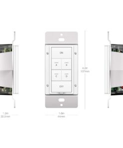 Insteon Smart Dimmer 6-Button Keypad, KeypadLinc in-Wall Controller, 2334-232 (White) - Insteon Hub Required for Voice Control with Alexa & Google Assistant White 6 Button Keypad Dimmer 13 71g5SGIaCpL 3