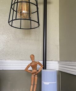 Newhouse Lighting WLG1B Ca Metal Guard for Ceiling Fan, Pendant String Light and Vintage Lamp Shades/Cover, Industrial Wire Fixture Iron Bird Cage, 1 Count (Pack of 1), Black 1 Count (Pack of 1) 38 71g5gwckzL