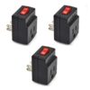 BindmMaster 3 Prong Grounded Single Port Power Adapter with Red Light Indicator On/Off Switch to be Energy Saving, Black (3 Pack)… 3 Pack Black Grounded 19 71g5hT1FWmL
