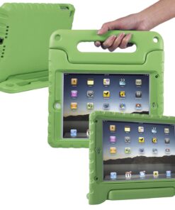 HDE Case for iPad 9.7-inch 2018/2017 Kids Shockproof Bumper Hard Cover Handle Stand with Built in Screen Protector for New Apple Education iPad 9.7 Inch (6th Gen) / 5th Generation iPad 9.7 - Green 28 71g8ROIXqBL