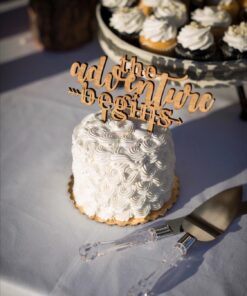 Ella Celebration The Adventure Begins Wooden Wedding Cake Topper, IMPROVED Arrow Rustic Wood Decoration 8 Inch Width (Adventure Begins) 27 71g8c6TeA7L