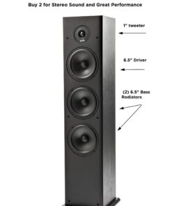 Polk Audio T Series 3 Channel Home Theater Bundle | Includes One (1) T30 Center Channel & Two (2) T50 Tower Speakers | Dolby and DTS Surround 6 71g96lDwJL