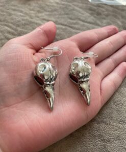 RechicGu Crow Viking Odin Bird Raven Skull Dangle Earrings Skeleton Death Devil Goth Punk Emo Steampunk Vintage Silver 22 71g9DhOcvDL
