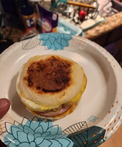 Hamilton Beach Breakfast Sandwich Maker with Egg Cooker Ring, Customize Ingredients, Perfect for English Muffins, Croissants, Mini Waffles, Perfect White Elephant Gifts, Mint (25482) Single 33 71g9sautnYL