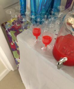 Party Essentials Disposable Hard Plastic Two Pieces Wine Glasses, 40-Count, 5.5-Ounce, Clear 40 Count (Pack of 1) 5.5 oz glass 23 71gAFus6JvL