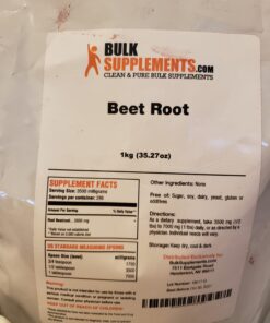 BULKSUPPLEMENTS.COM Organic Beet Root Powder - Beet Juice Organic, Beet Powder Organic, Beetroot Supplement - Vegan & Gluten Free, 3500mg of Organic Beet Powder per Serving, 1kg (2.2 lbs) 2.2 Pound (Pack of 1) 31 71gAeU4J32L