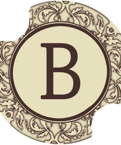 Thirstystone Monogram B Car Cup Holder Coaster, 2-Pack (DMB)