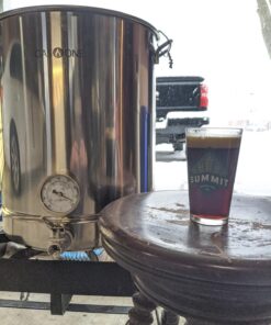 GasOne BS-64 Stainless Steel Kettle Pot Pre Drilled 4 PC Set Quart Tri Ply Bottom for Beer Includes Lid Ball Valve, Thermometer, Spigot-Home Brewing Supplies, 64 QT/16 GALLON 27 71gBmZHxg0L