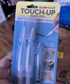 Slobproof Refillable Paint Brush Pens 2 in 1 Pack. Convenient Touch-Up with Easy To Use Syringes, Fillable Solution for Precision and Ease in Paint Touch-Ups. Ideal for Home, Wood 2 Count (Pack of 1) 23 71gDAmoCFIL