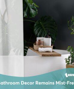 BigFoot Shower Curtain Liner – 72 x 72 PEVA Heavy Duty Shower Curtain with Rustproof Metal Grommet and 3 Magnetic Weights – Odor Free and Compatible with Standard Showers, Frosted Peva Frosted 72" X 72" Single 17 71gDDKo7m3L