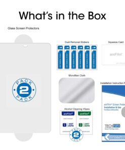 amFilm Samsung Galaxy Tab A 10.5 (SM-T590) Screen Protector Glass 2 Pack, Tempered Glass Screen Protector for Samsung Galaxy Tab A 10.5 (SM-T590/SM-T595) 0.33mm 2.5D (2 Pack) 9 71gDF05EiUL