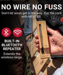 MEATER Plus: Long Range Wireless Smart Meat Thermometer with Bluetooth Booster | for BBQ, Oven, Grill, Kitchen, Smoker, Rotisserie | iOS & Android App 29 71gDfDKO3YL