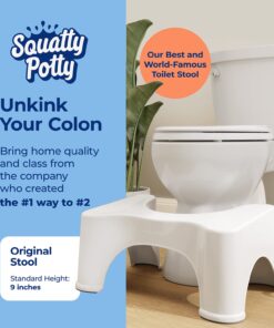 Alternative view of Squatty Potty The Original Bathroom Toilet Stool Height, White, 9 Inch (Pack of 1)
