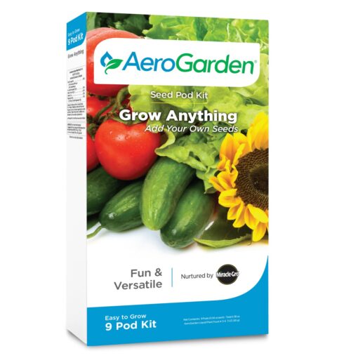 AeroGarden Grow Anything Seed Pod Kit for AeroGarden Hydroponic Indoor Garden, 9-Pod