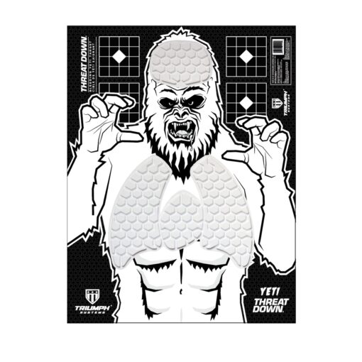 Triumph Systems Threat Down Monster Targets - Reactive Target - Shooting Target - Reactive Splatter Target - Targets for Shooting 1-Pack Yeti 22" x 30"