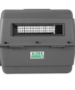 Petmate Sky Kennel Pet Carrier, 32 Inch, Gray, Made in USA 29.5"L x 19.8"W x 23.5"H 28 71gFVhWQuRL