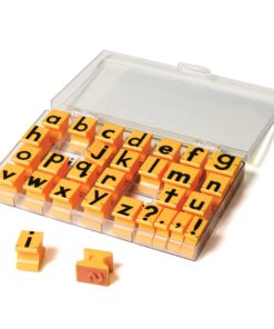 Alternative view of Educational Insights Alphabet Rubber Stamps - Lowercase 5/8", Set of 26 Letters and 4 Punctuation Marks: Perfect for Homeschool & Classroom, Ages 4+