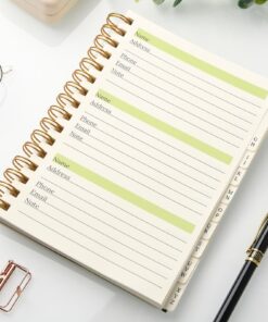 suituts 2 Pack Spiral Bound Address Book with Alphabetical Tabs, 5.8" x 8.2" Telephone Address Book for Contacts, Address and Password Book for Home Office 15 71gFki8N9QL