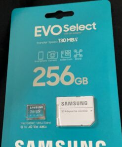 SAMSUNG EVO Select Micro SD-Memory-Card + Adapter, 256GB microSDXC 130MB/s Full HD & 4K UHD, UHS-I, U3, A2, V30, Expanded Storage for Android Smartphones, Tablets, Nintendo-Switch (MB-ME256KA/AM) 36 71gFksXLAfL
