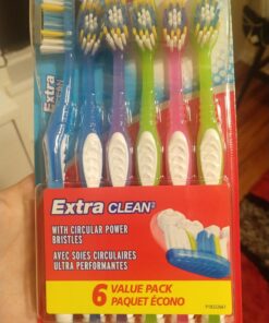 Colgate Extra Clean Toothbrush, Soft Toothbrush for Adults, 6 Count (Pack of 1), Packaging May Vary 6 Count (Pack of 1) Extra Clean Soft 55 71gG3GOJQCL