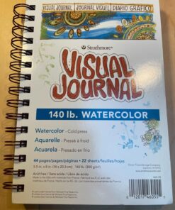 Strathmore 460-55 400 Series Visual Watercolor Journal, 140 LB Cold Press, 5.5"x8", 22 Sheets , White 5.5x8.5 Watercolor 140LB 38 71gGUKOMbcL