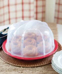 Nordic Ware Bundt Cake Keeper, Plastic, 13 in L X 12 in W X 7 in H, Red 29 71gGYzAId L