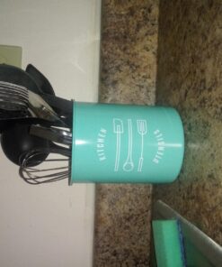 Now Designs Powder-Coated Steel Utensil Crock, Turquoise 35 71gH7FnH59L