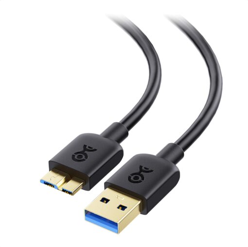 Cable Matters Short Micro USB 3.0 Cable 3 ft (External Hard Drive Cable, USB to USB Micro B Cable) in Black, Compatible with Seagate, LaCie, Toshiba, Samsung, Western Digital/WD External Hard Drive 1m 1