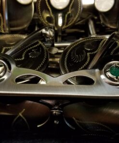 GLORY Engraved Flower Design High Grade Antique Finish Series PR4, E Flat Alto Saxophone with 11reeds,8 Pads Cushions,case,carekit 38 71gHt0 inCL