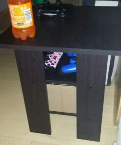 Furinno Andrey End Table / Side Table / Night Stand / Bedside Table with Bin Drawer, Espresso/Brown 1-Pack, Center Bin 56 71gHt6mROrL