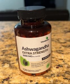 Futurebiotics Ashwagandha Capsules Extra Strength 3000mg - Stress Relief Formula, Natural Mood Support, Stress, Focus, and Energy Support Supplement, 120 Capsules 120 Count (Pack of 1) 26 71gINLMgFzL