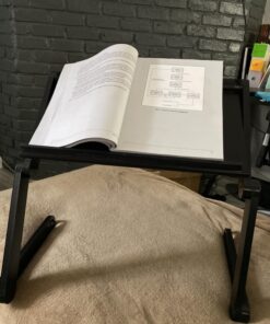 Adjustable Book Holder and Laptop Stand - Portable Aluminum Book Stand for Textbooks, Cookbooks, Recipe Books, and Tablets Black 41 71gJnNyXAkL