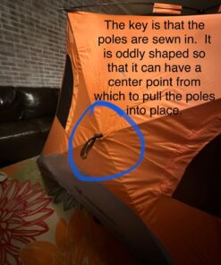 Gazelle Tents T4 Hub Tent, Easy 90 Second Set-Up, UV Resistant, Removable Floor, 4-Person, Orange, 78"x 94" x 94" 22272 T4 Orange/Grey 49 71gKE21jjKL