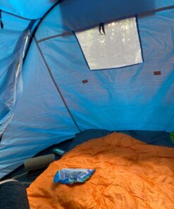 Abco Small Pop Up Tent and Automatic Instant Portable Cabana Beach Small Tent - 2 Person Pop Up Tent - 2 Doors Emergency Tent - Water-Resistant, UV Protection Sun Shelter with Carrying Bag (Sky Blue) 54 71gKLGTKr7L