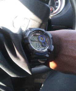 Aposon Mens Digital Sports Watch, Military Army Electronic Watches Running 50M 5 ATM Waterproof Sports LED 7 Colour Wristwatch Water Resistant with Stopwatch blue 36 71gKLJR2xL