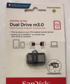 SanDisk 256GB Ultra Dual Drive m3.0 for Android Devices and Computers - microUSB, USB 3.0 - SDDD3-256G-G46, Black 17 71gKxK 0iKL