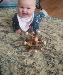 Manhattan Toy Artful Skwish Wooden Baby Rattle and Motor Skill Activity Toy for Infants and Toddlers 24 71gLeFmR9FL