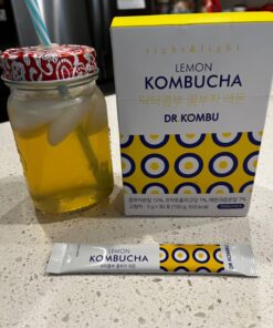 KOMBUCHA Lemon Kombucha Tea, 30 sticks x 5 grams, Zero Sugar, Sparkling Fermented Powdered Mix, Live Probiotics & Prebiotics, Healthy Drinks, Product of Korea 74 71gLj3nzAaL