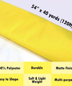 Craft And Party, Yellow Fabric Tulle Roll 54 Inch by 40 Yards (120 ft) Fabric Tulle Bolt for DIY Tutu Skirt, Wedding and Decoration (Yellow) 54" x 40 yards 12 71gMJknMmL