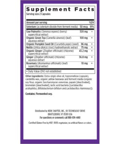 New Chapter Prostate Supplement - Prostate 5LX™ with Clinical Strength Saw Palmetto + Fermented Selenium for Prostate Health - 120 ct Vegetarian Capsule 120 Count (Pack of 1) 13 71gMutupcL