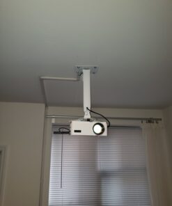 suptek White Projector Ceiling Mount Bracket Fits Flat or Sloped Ceiling Height Adjustable with Extendable Length for LCD/DLP Projectors (PR05) 66 71gNbeGQgiL