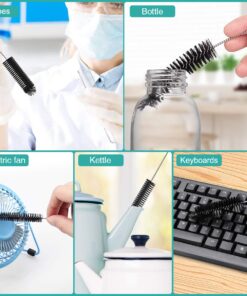 ORIA Cleaning Brush Set, Bottle Brush Cleaner, 9.8 inch Tube Brushes, Water Bottle Cleaning Brush, Kitchen Wire Scrub Set for Lab Clean, Drinking Straw, Wine Bottle, Cup, Pipes, Keyboard, Set of 10 10 PCS 14 71gNoTa7ICL