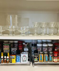 DecoBros Spice Rack 3 Tier Expandable Cabinet Spice Organizer Step Shelf Organizer (31.75~63.50 cm), Chrome 30 71gONqSkB2L