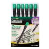 Dri Mark Dual Test - The Original Counterfeit Detection Marker Pen with UV LED Cap, Tests for Security Strips and Authentic Currency Paper - 6 UV Light/Pen Combinations 6 Count (Pack of 1)