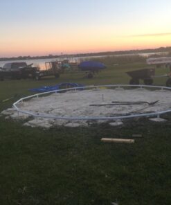 Intex 18ft X 48in Metal Frame Pool Set with Filter Pump, Ladder, Ground Cloth & Pool Cover 18-Feet by 48-inch 25 71gOaPBVQL