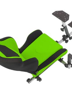 OpenWheeler GEN3 Racing Wheel Stand Cockpit Green on Black | Fits All Logitech G923 | G29 | G920 | Thrustmaster | Fanatec Wheels | Compatible with Xbox One, PS4, PC Platforms 20 71gOtKpckEL